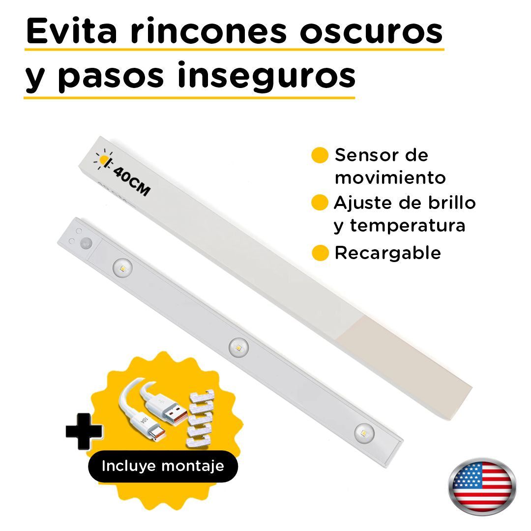 BrightLUX: Lámpara Led automática: Muévete con total seguridad y dale a tu casa un toque moderno e inteligente. Oferta 2X1
