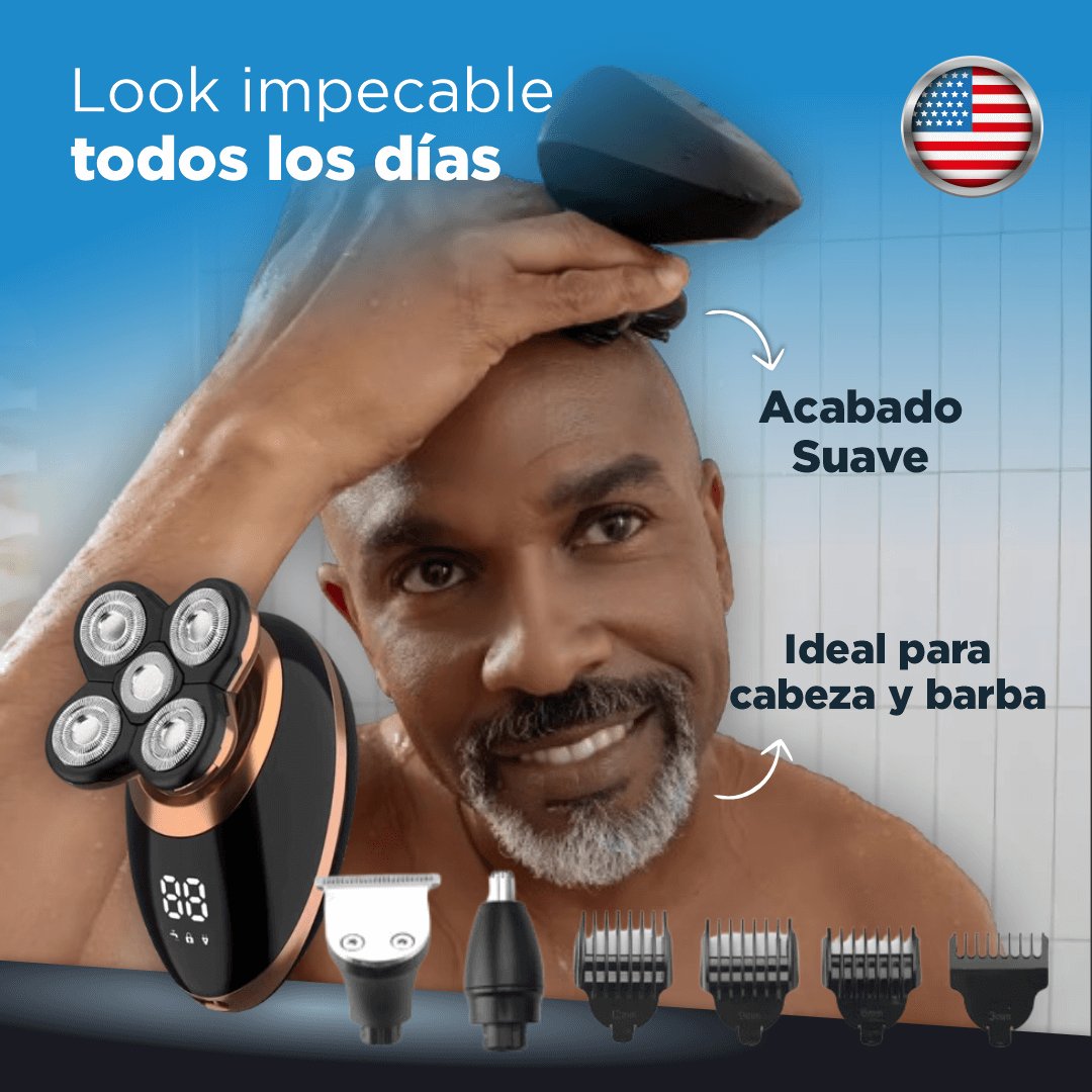 ShavEasyy 5 en 1: Look impecable todos los días en solo 90 segundos. Sin esfuerzo y sin irritación.