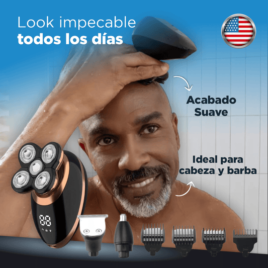 ShavEasyy 5 en 1: Look impecable todos los días en solo 90 segundos. Sin esfuerzo y sin irritación.