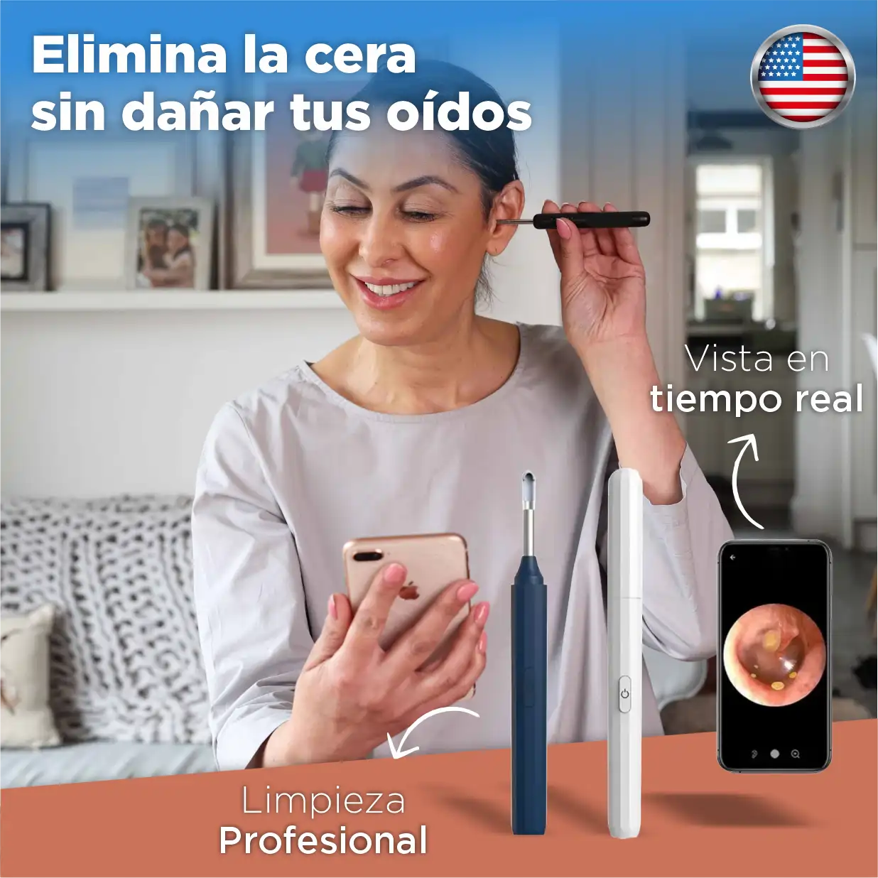Smart Ear:  Limpia tus oídos de manera precisa, segura y profesional desde casa