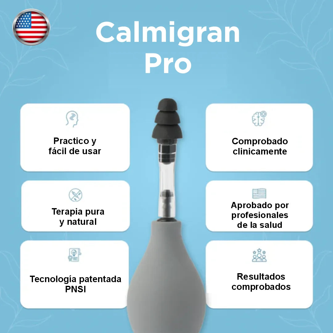 Calmigran: Alivia los dolores de cabeza y migrañas sin pastillas ni efectos secundarios + Kit de limpieza profesional GRATIS