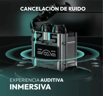 Infinity Sound: Sonido envolvente, comodidad todo el día y power bank integrada para mantenerte siempre conectado.