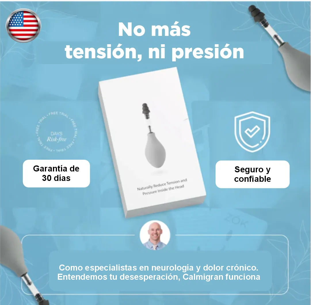 Calmigran: Alivia los dolores de cabeza y migrañas sin pastillas ni efectos secundarios + Kit de limpieza profesional GRATIS