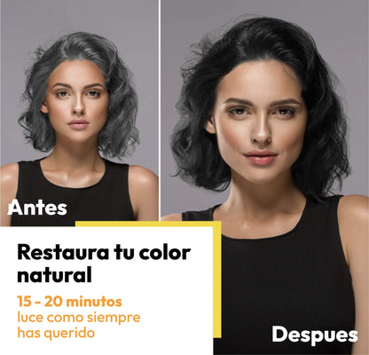 NaturalGlow: Cubre las canas de forma inmediata y natural mientras nutre y fortalece tu cabello desde la raíz.