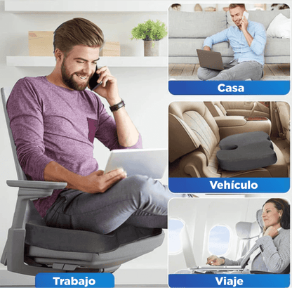 RelaxPro: Cojín ortopédico para una espalda y coxis sin dolor + Corrector Lumbar GRATIS