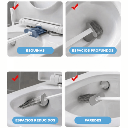 BacterX: Cepillo 2 en 1. Alcanza los rincones más difíciles con facilidad y sin esfuerzo.