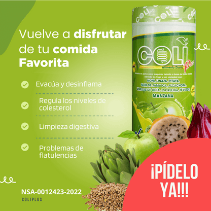 Coliplus: Vuelve a comer lo que más te gusta sin preocupación, dolor o hinchazón. Tratamiento 100% natural.