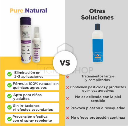 PureNatural: Deshazte de los piojos y liendres sin esfuerzo en 1 semana. Fortalece y embellece el cabello de forma natural + 2 regalos GRATIS