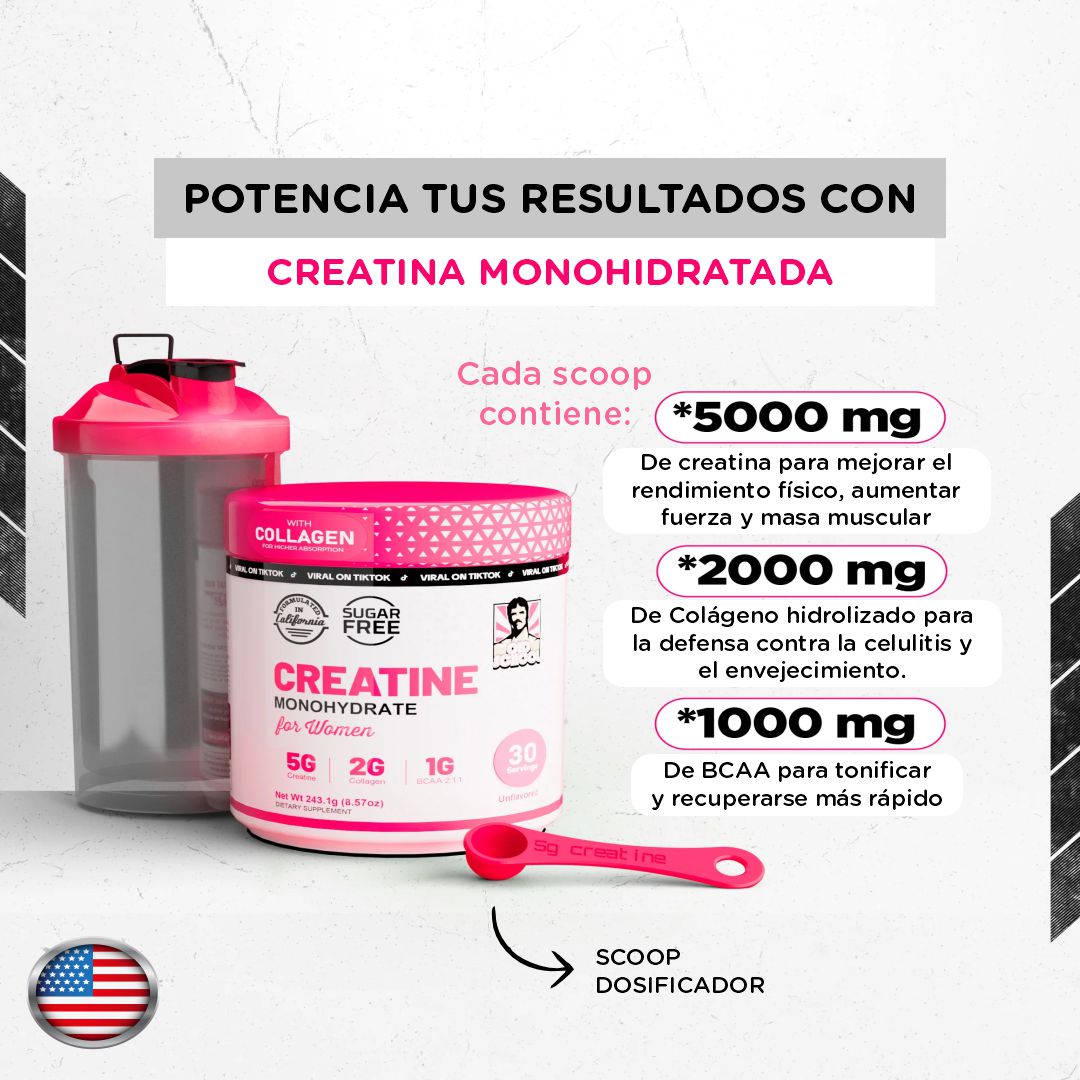 Creatina Old School: Mejora tu rendimiento y gana curvas — sin hinchazón ni efectos raros.