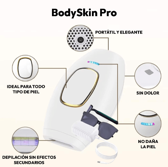 SkinUp: Deplilación laser profesional y permanente para cualquier parte del cuerpo sin dolor + Depilador eléctrico de cejas GRATIS