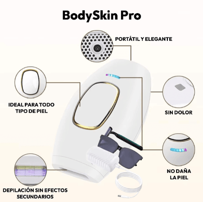 SkinUp: Deplilación laser profesional y permanente para cualquier parte del cuerpo sin dolor + Depilador eléctrico de cejas GRATIS