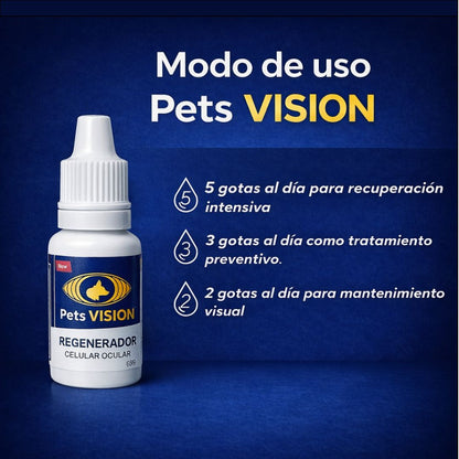 Pets visión: Devuélvele la claridad y la alegría a los ojos de tu mascota, sin dolor y de forma natural.