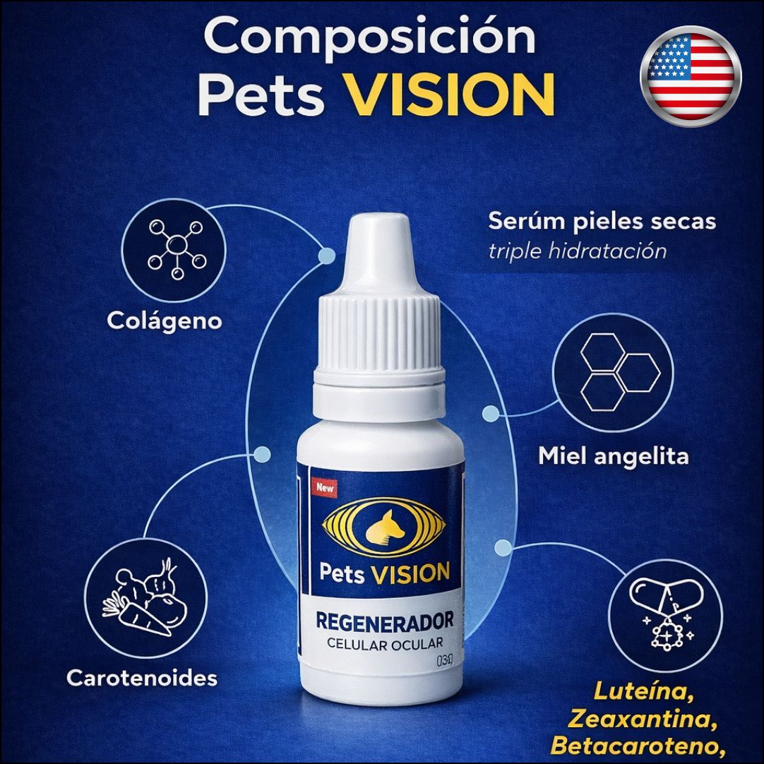 Pets visión: Devuélvele la claridad y la alegría a los ojos de tu mascota, sin dolor y de forma natural.