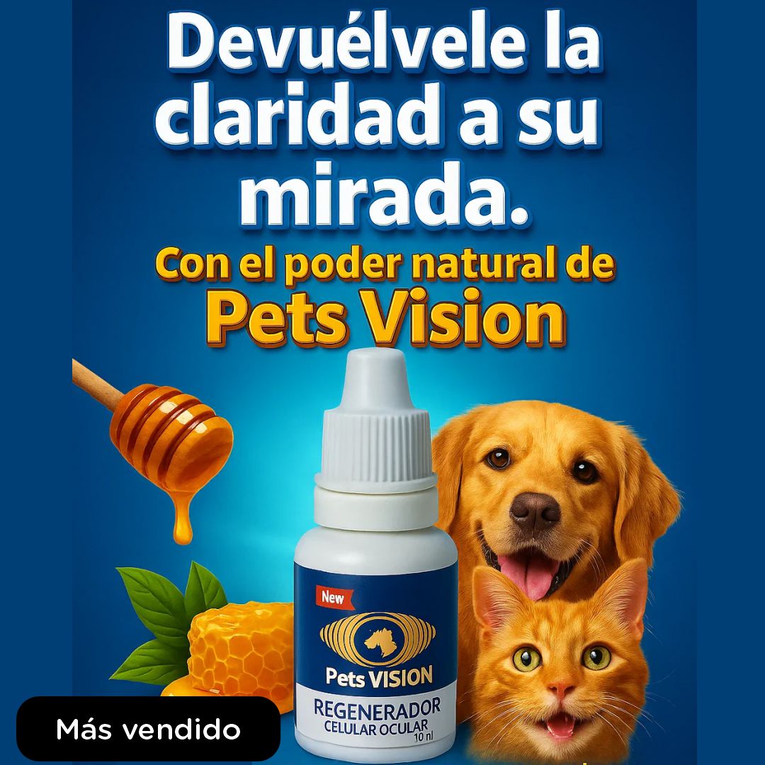 Pets visión: Devuélvele la claridad y la alegría a los ojos de tu mascota, sin dolor y de forma natural.