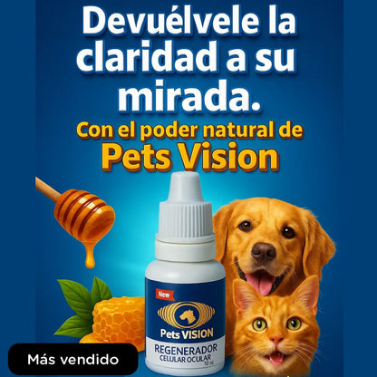 Pets visión: Devuélvele la claridad y la alegría a los ojos de tu mascota, sin dolor y de forma natural.