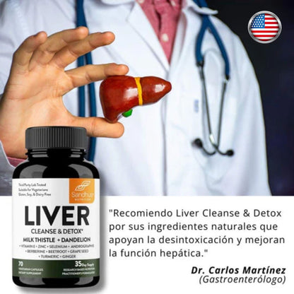 Liver Cleanse & Detox: Limpia, desintoxica y revitaliza tu cuerpo desde adentro - Recupera tu energía y bienestar de forma 100% natural