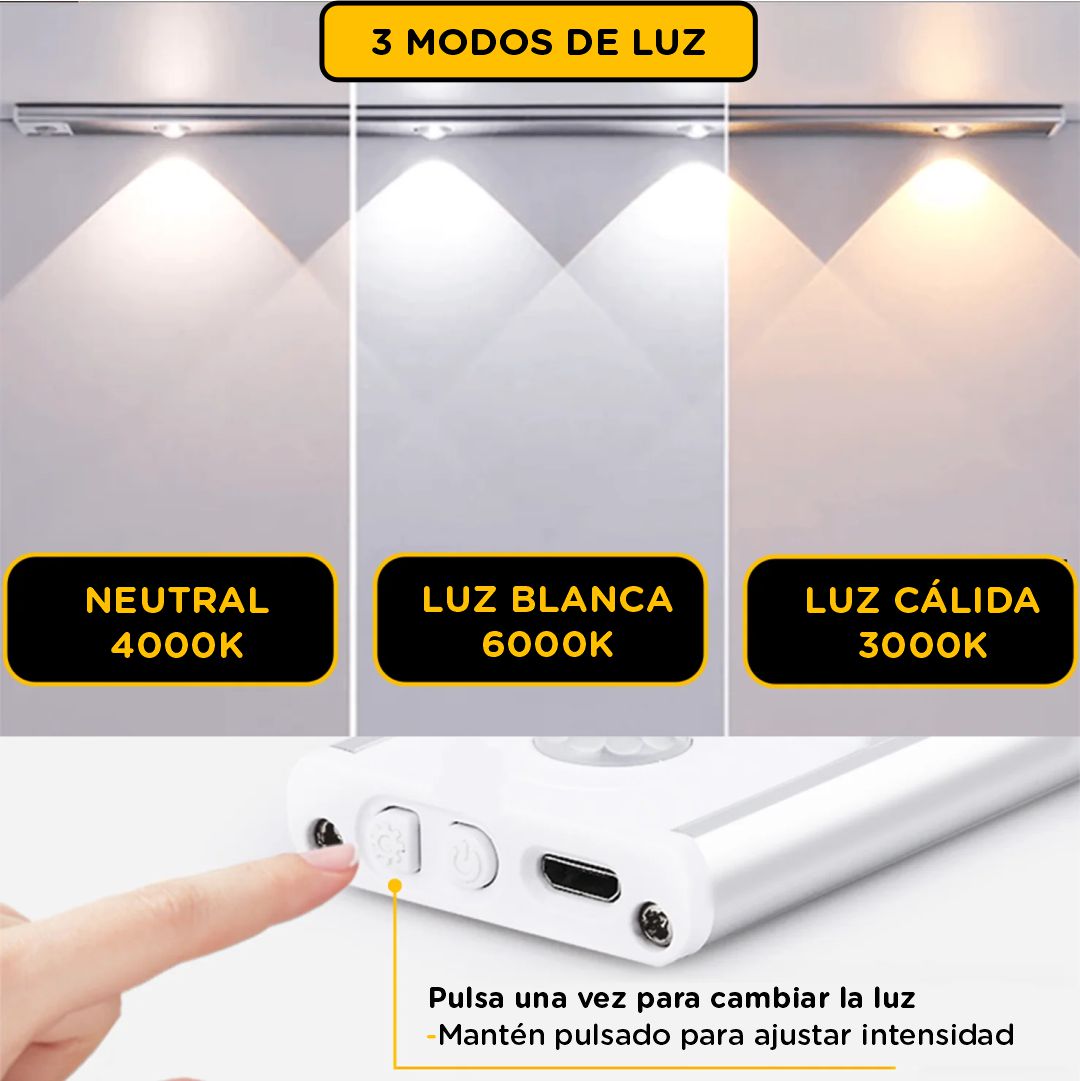 BrightLUX: Lámpara Led automática: Muévete con total seguridad y dale a tu casa un toque moderno e inteligente. Oferta 2X1
