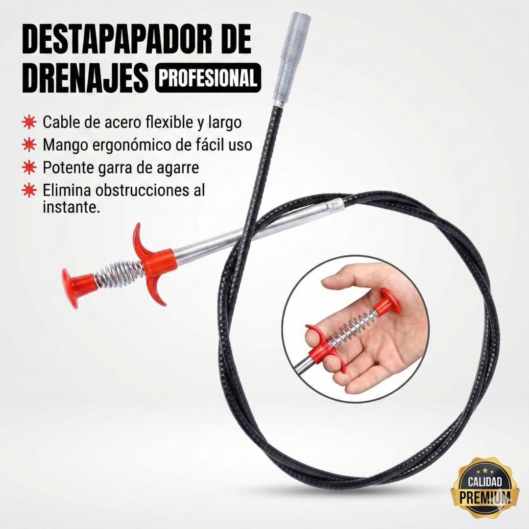 DestaFix™: Sistema inteligente para destapar cañerías — recupera el flujo, el control y la tranquilidad de tu hogar