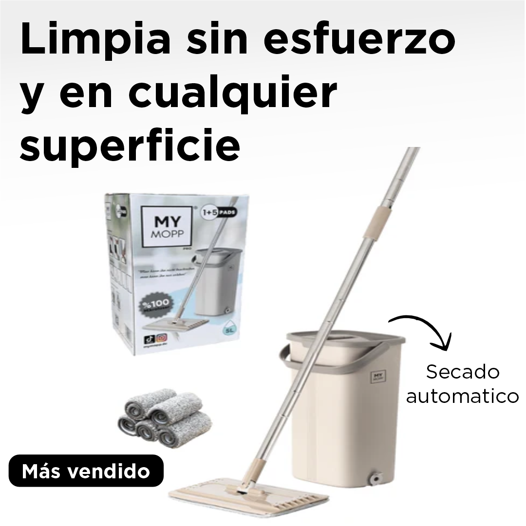 My Mopp Pro - Limpia sin agacharte, sin tocar suciedad, sin perder tiempo. Tu casa impecable sin esfuerzo.