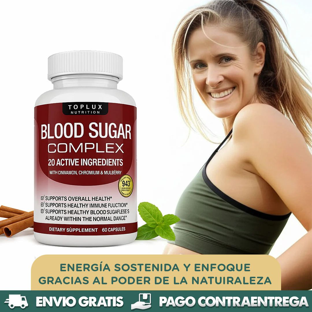 Blood Sugar: Mantén los niveles saludables de azúcar en la sangre y la energía estable a lo largo del día, sin necesidad de fármacos ni dietas extremas.