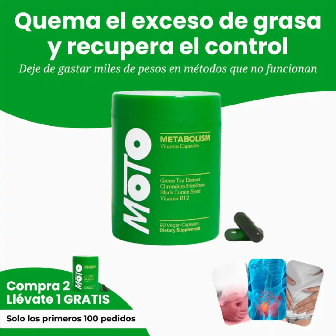 Moto x 60 cápsulas: toma el control de tu cuerpo sin dietas excesivas y de forma natural