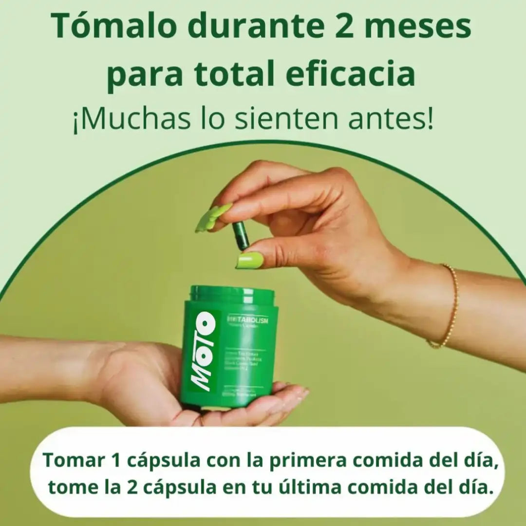 Moto x 60 cápsulas: toma el control de tu cuerpo sin dietas excesivas y de forma natural